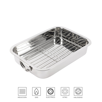 Bandeja con Parrilla 37x26,5x6,3 cm RENBERG Presto