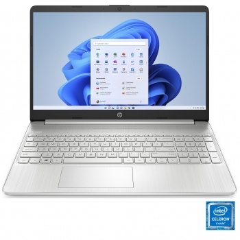 Portátil HP 15S-FQ3006NS, Intel Celeron N4500 con 8GB, 256G SSD, FHD 15,6"-39,62 cm, Windows 11 Home - Plata