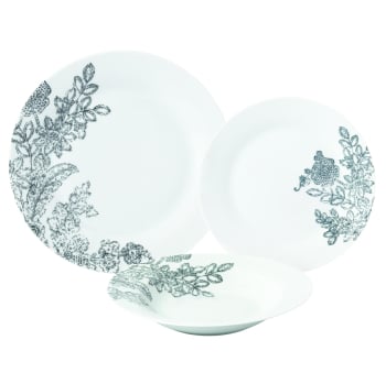 Vajilla de Porcelana 18 piezas SIMPL Lace Grey