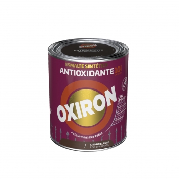 Oxiron Liso Esmalte Antioxido Brillante Color Negro 750 Ml