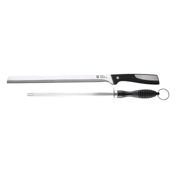 Pack Cuchillo Jamonero Acero Inoxidable SAN IGNACIO Resa con Chaira