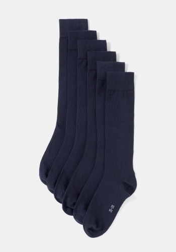 Pack de tres calcetines altos para uniforme Unisex (tallas 24 a 41) TEX