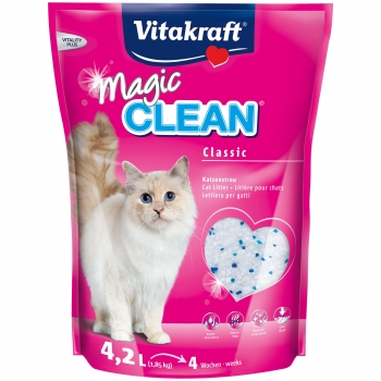 Arena perlas para gato Gel Silice Magic Clean 4,2 l