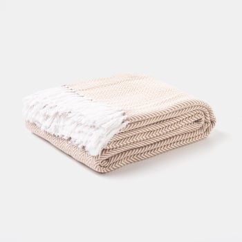 Colcha Multiusos Estampada Cama 90 cm TEX HOME Beige