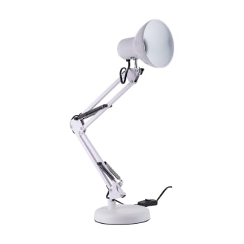 Lámpara Flexo de Escritorio Axis de Metal 50 cm 7house, Blanco
