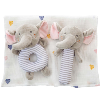 Set Caja Muselina y Sonajero Little Kids