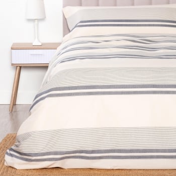 Funda Nórdica 2 Piezas de Algodón Cama 90 cm TEX HOME Kali Azul