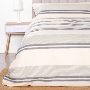 Funda Nórdica 2 Piezas de Algodón Cama 90 cm TEX HOME Kali Azul