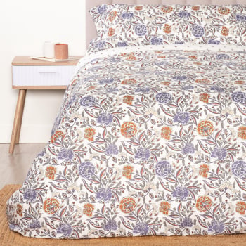 Funda Nórdica 2 Piezas de Algodón Cama 90 cm TEX HOME Jaya Pasley Azul