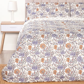 Funda Nórdica 3 Piezas de Algodón Cama 180 cm TEX HOME Jaya Pasley Azul