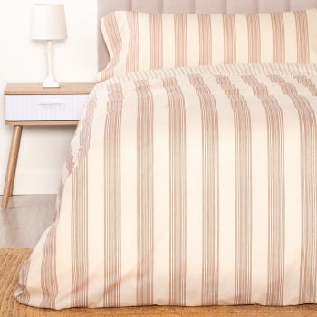 Funda Nórdica 2 Piezas de Algodón Cama 90 cm TEX HOME Nila Naranja
