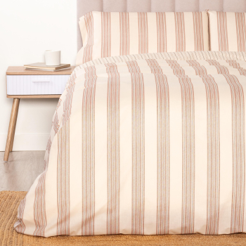 Funda Nórdica 3 Piezas de Algodón Cama 150 cm TEX HOME Nila Naranja