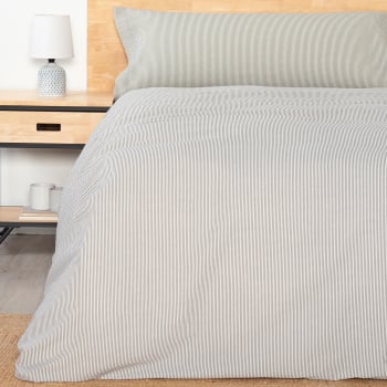 Funda Nórdica 2 Piezas Cama 90 cm TEX HOME Fancy Olive Rayas Verde
