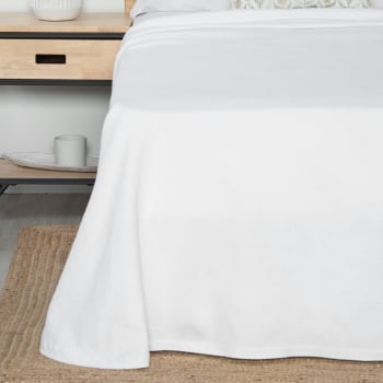 Colcha Portuguesa Decorativa Cama 90/105 cm LUMA HOME Blanco