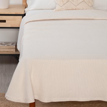 Colcha Portuguesa Decorativa Cama 90/105 cm LUMA HOME Beige