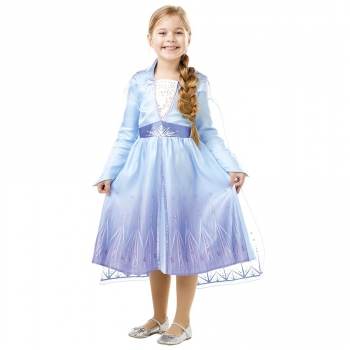 Disfraz Elsa Travel Frozen 2 Classic Infantil 7 a 8 Años