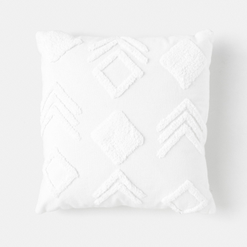 Cojín Decorativo de Algodón 40x40 cm TEX HOME Blanco