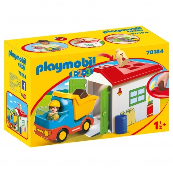 PLAYMOBIL - 1.2.3 Camión con Garaje +18 meses