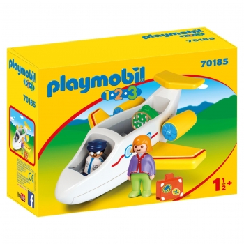 PLAYMOBIL Playmobil 1.2.3 - Avión con Pasajero