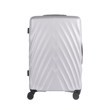 Maleta Grande Trolley Rígida 74x60x48 cm, Dubai, Plata