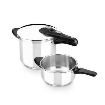 Set 2 Ollas a Presión BRA Vitesse, 4L+ 7 L, Acero Inoxidable, Apta Inducción