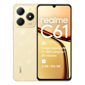 Móvil Realme C61 256 GB – 6GB RAM – Dorado