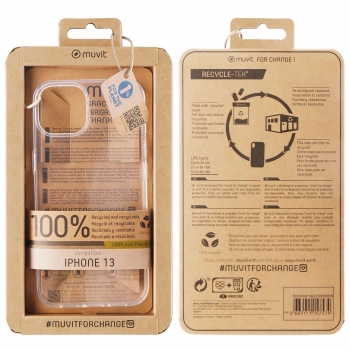 Funda Carcasa Recycletek para Apple iPhone 13 Muvit - Transparente