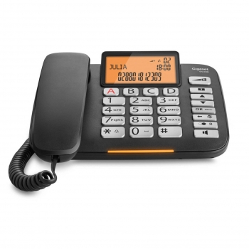 Teléfono Fijo Gigaset DL580 con Cable - Negro