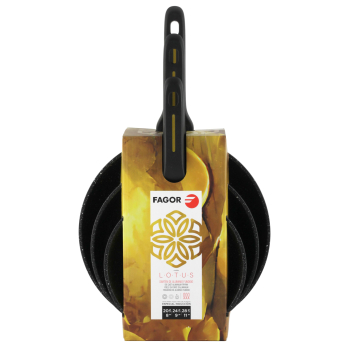 Set 3 Sartenes de Aluminio Fundido 20, 24 y 28 cm FAGOR Lotus