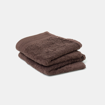 Pack 2 Toallas de Tocador de Algodón 50x30 cm TEX HOME Tex Responsable Bio Chocolate