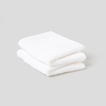 Pack 2 Toallas de Tocador de Algodón 50x30 cm TEX HOME Tex Responsable Bio Blanco