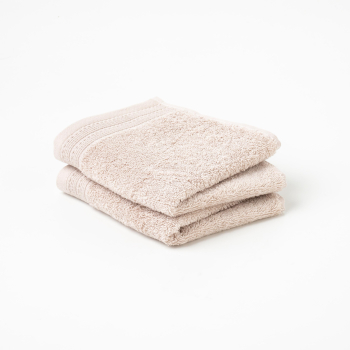 Pack 2 Toallas de Tocador de Algodón 50x30 cm TEX HOME Tex Responsable Bio Beige