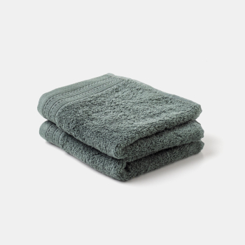 Pack 2 Toallas de Tocador de Algodón 50x30 cm TEX HOME Tex Responsable Bio Verde