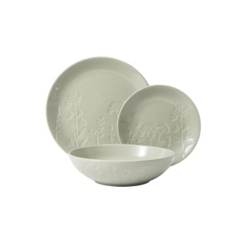 Vajilla 12 Piezas CARREFOUR HOME Partie de Campagne - Verde
