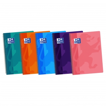 Cuaderno de Plástico  4x4 con 80 Hojas Oxford School - Azul Turquesa