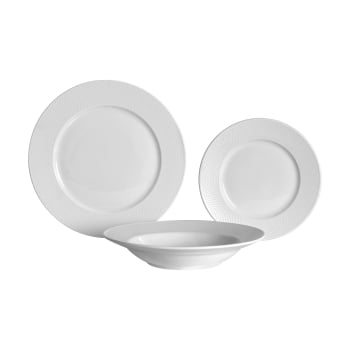 Vajilla de Porcelana Relieve de 18 pzas IDEALCASA Magistral