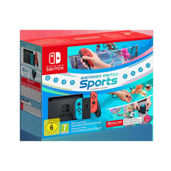 Consola Nintendo Switch Estándar Neón con Switch Sports y 12 meses Switch Online