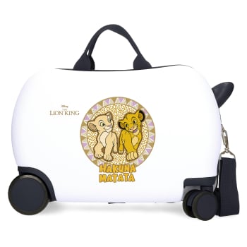 Maleta de Cabina Trolley Rígida 45x31x20 cm, 4 ruedas, Simba y Nala El Rey León