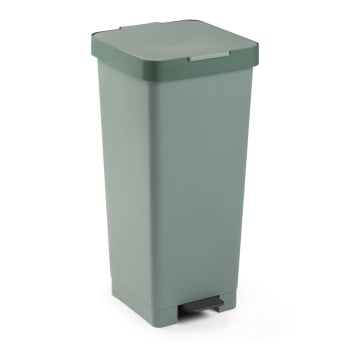 Cubo de Basura con Pedal Retráctil de Plástico 40L TATAY Smart - Verde Sage