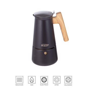 Cafetera Inducción de Acero Inoxidable 6 tazas SAN IGNACIO Olivar 