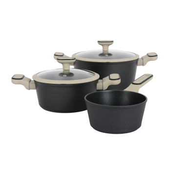 Batería de Cocina Sanpietro Moonlight, Aluminio Forjado, 5 Piezas, Aptas Inducción