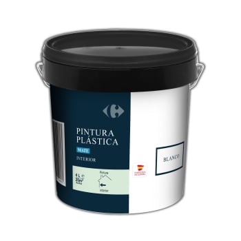 Pintura Plástica Interior Mate Blanco Carrefour 4 l