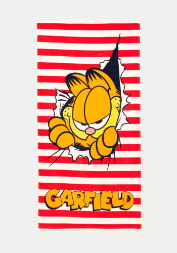 Toalla de Playa de Algodón 150x75 cm GARFIELD Rojo