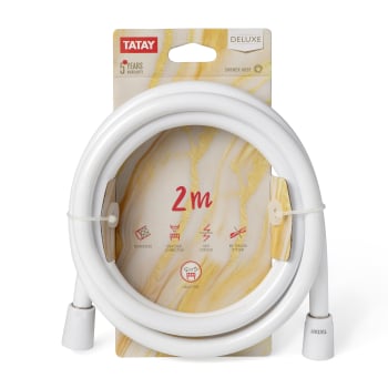 Flexo Ducha de Plástico 2 m TATAY - Blanco