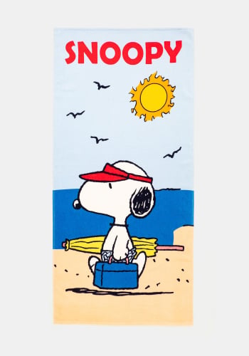 Toalla de Playa de Algodón 150x75 cm PEANUTS Multicolor