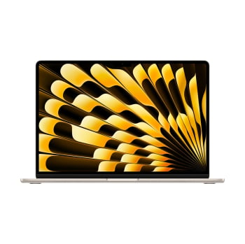 Portátil Apple MacBook Air MC9K4Y/A, Chip M3 de Apple, 24 GB, 512GB, 15.3'' - 38,86 cm, Pantalla Liquid Retina, Blanco Estrella