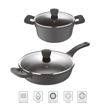 Pack Sartén Homda de Aluminio 3.7 l BERGNER con Cacerola 5.2 l