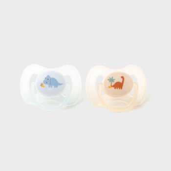 Pack Dos Chupetes de Silicona 0-6 Meses Tex Baby