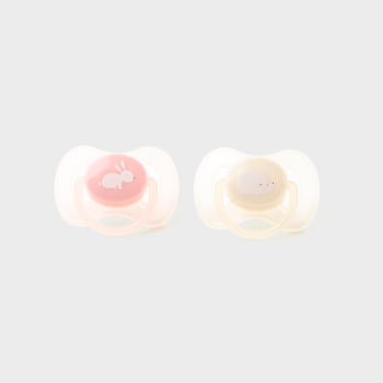 Pack Dos Chupetes de Silicona 0-6 Meses Tex Baby
