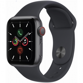 Apple Watch SE GPS 44mm Caja de aluminio en gris y Correa deportiva Medianoche